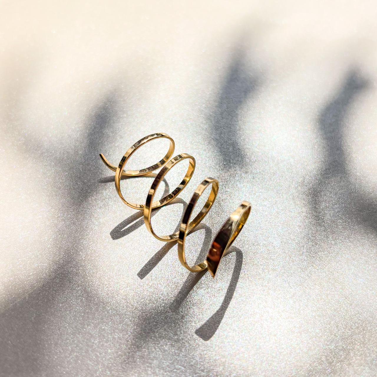 Anel de Ouro Espiral