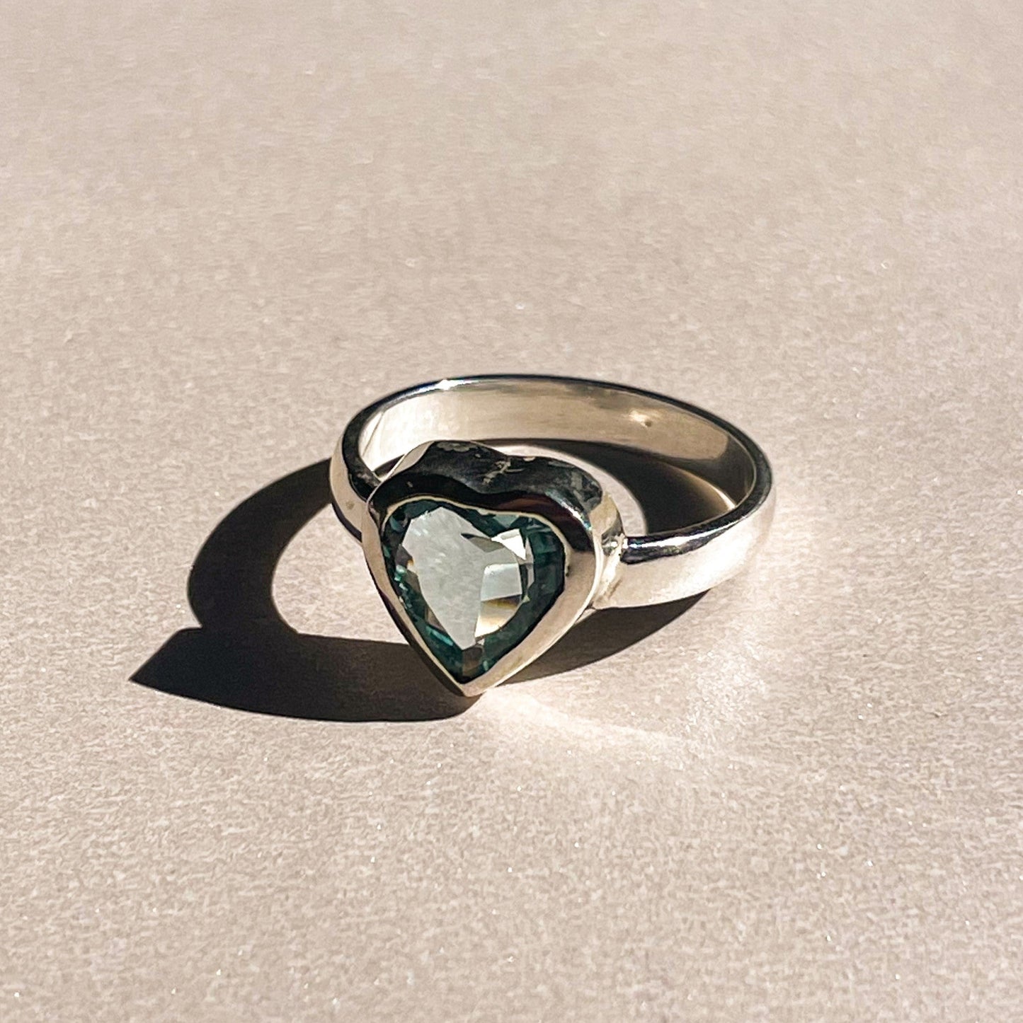 Anel de Prata Blue Heart