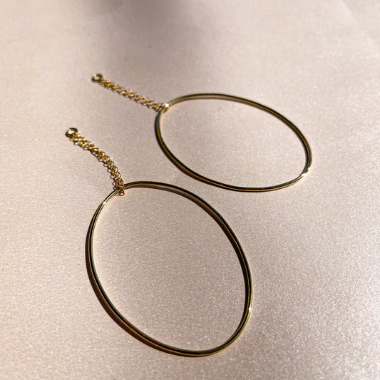Acessórios de Argolas de Ouro Ovais