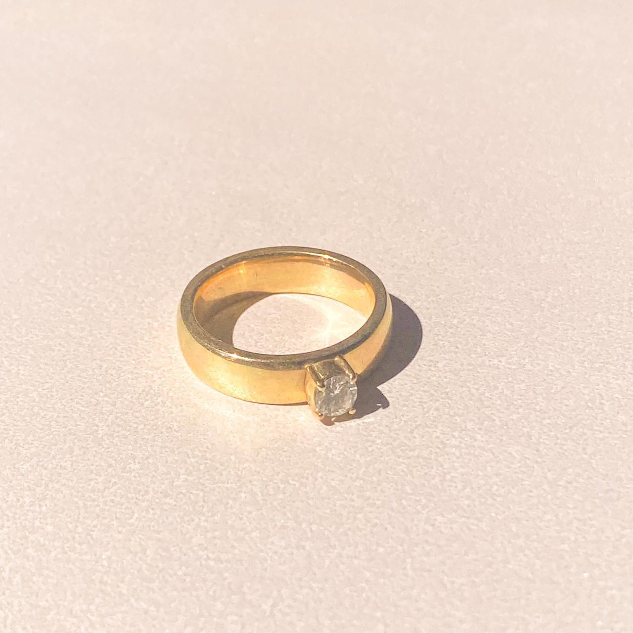 Aliança de Ouro Solitário 50