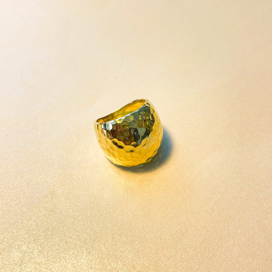 Anel de Ouro Bombê Batido