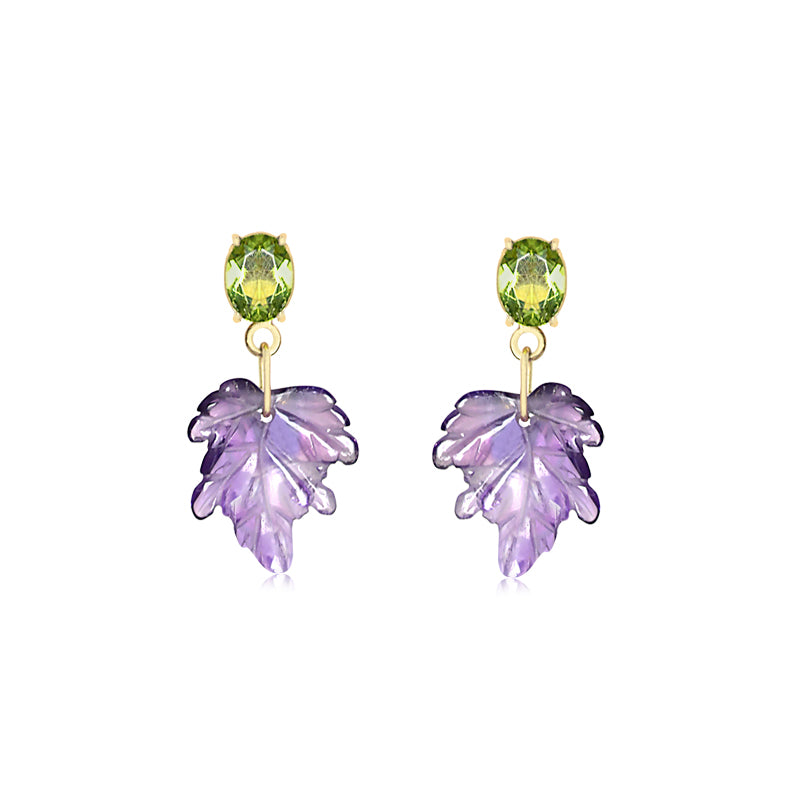 Brincos de Ouro Summer Ametista