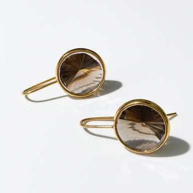 Brincos de Prata Com Banho De Ouro Sparkles