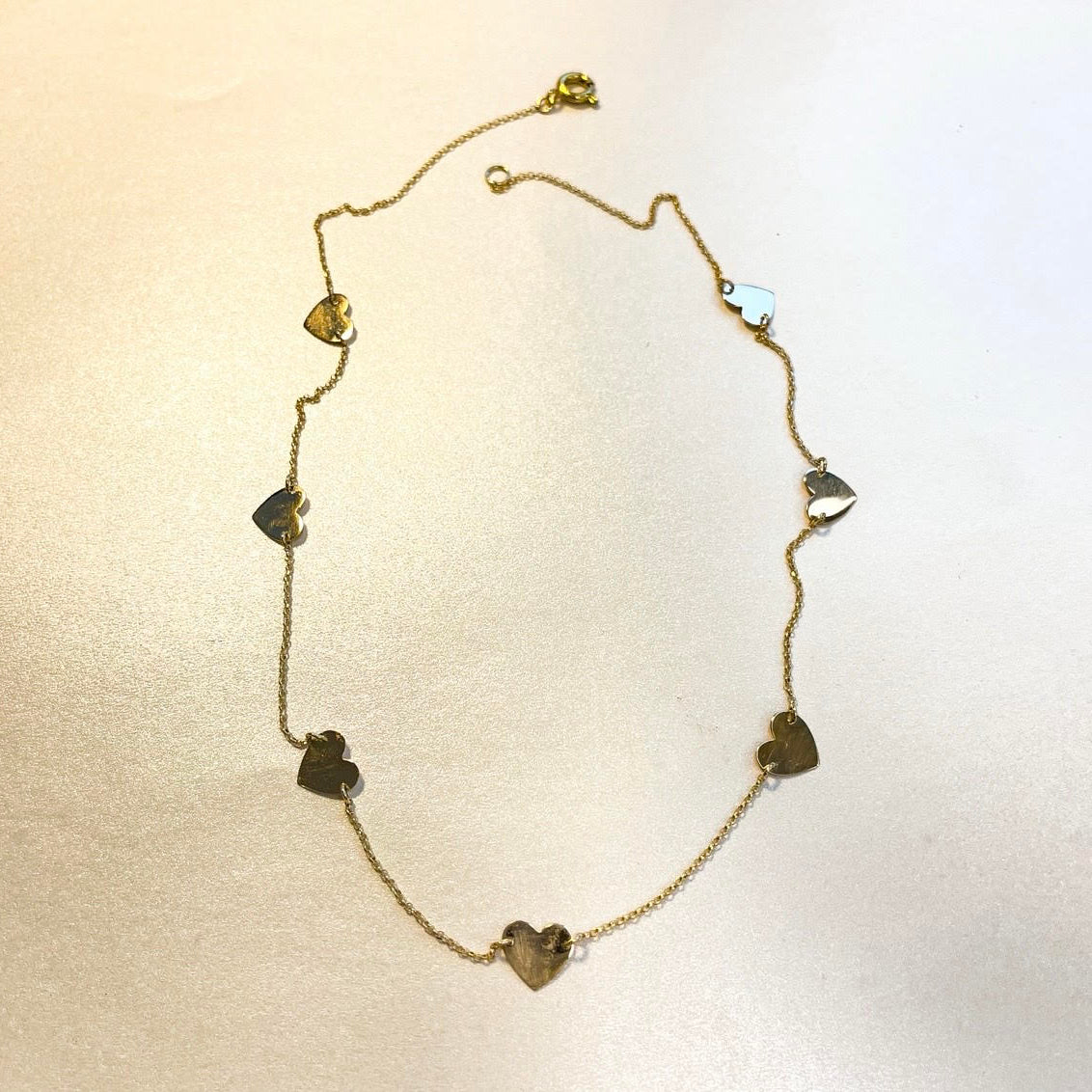 Colar de Ouro Corações