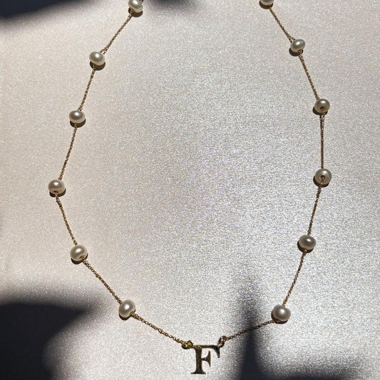 Colar de Ouro Personalizado com Pérolas