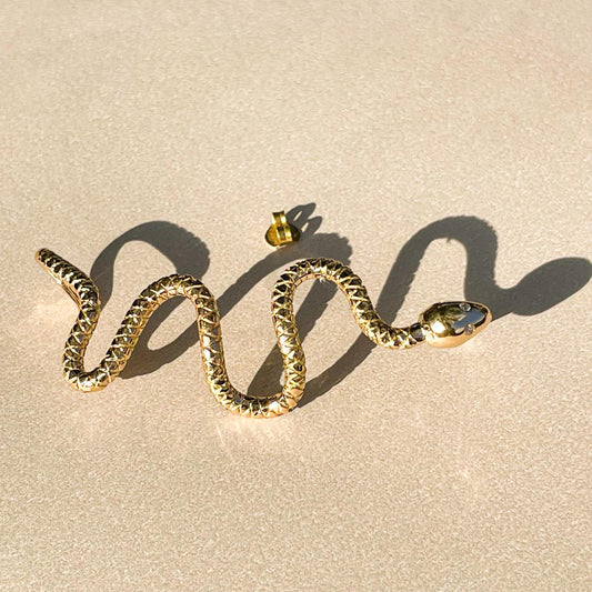 Earcuff de Ouro Snake