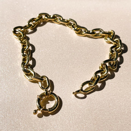 Pulseira de Ouro Elos Ovais