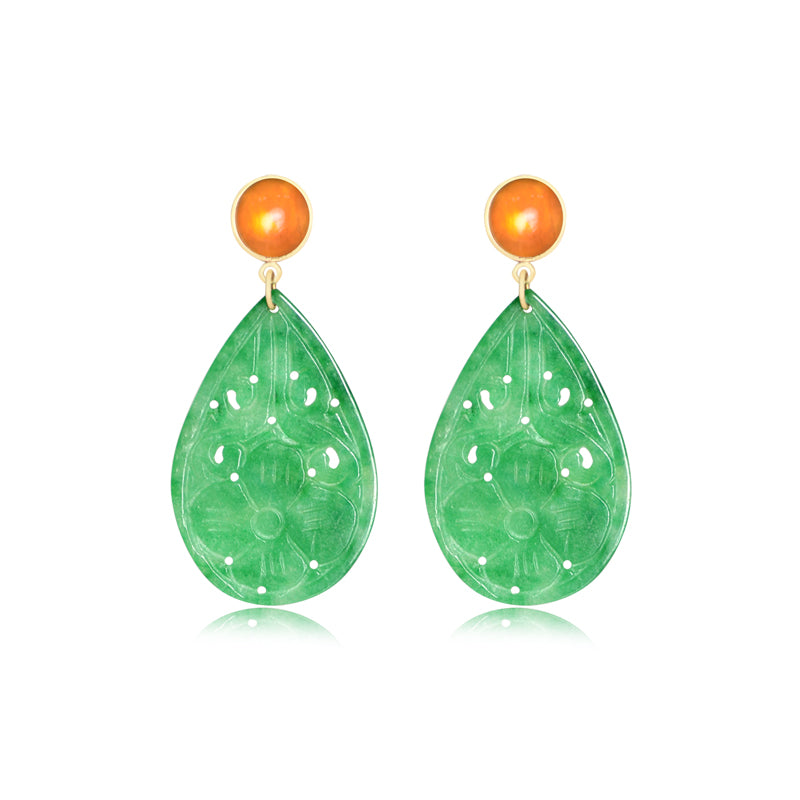 Brincos de Ouro Summer Jade